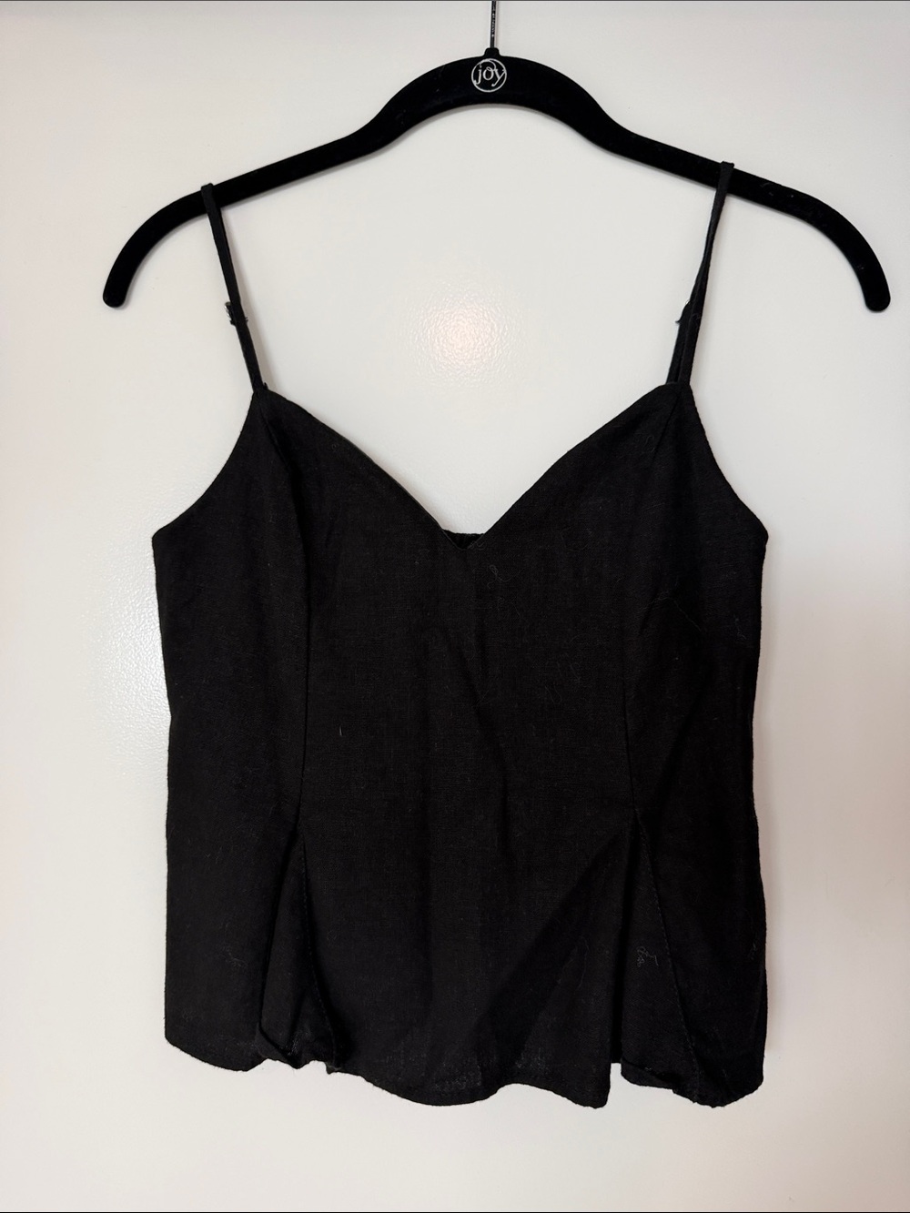 Zara Black Spaghetti Strap Camisole crop top